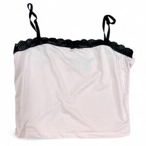 Cider pink lace trim cami